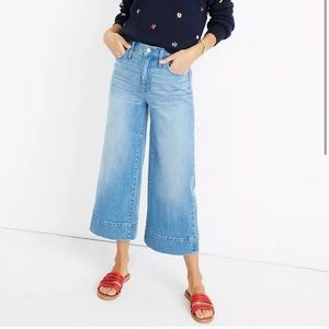 [Madewell] Wide-Leg Crop Jeans in Delancey Wash 28